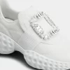 Roger Vivier Viv' Run Light Strass Buckle Sneakers in Fabrics