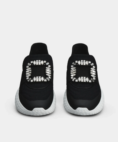 Roger Vivier Viv' Run Light Strass Buckle Sneakers in Fabrics