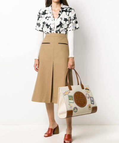 Tory Burch Natural Ella Patches Tote Bag