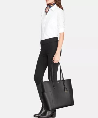 Lauren Ralph Lauren Smooth Leather Mini Carlyle Tote