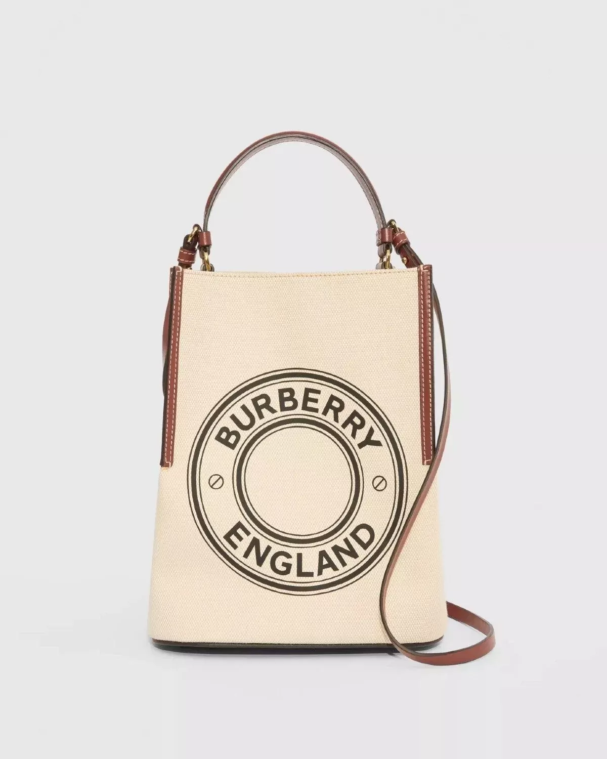 Burberry Small Logo Graphic Cotton Canvas Peggy Bucket Bag