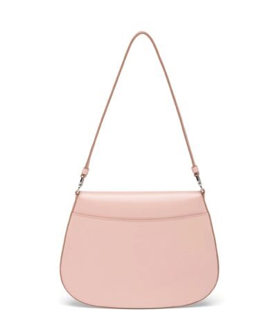 Prada Cleo Brushed Leather Shoulder Bag With Flap, Orchid Pink