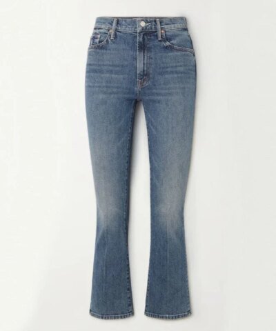 Mother The Insider Cropped High-Rise Flared Jeans