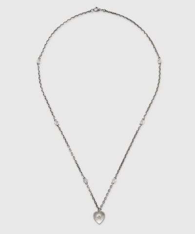 Gucci Necklace with Interlocking G enamel Heart