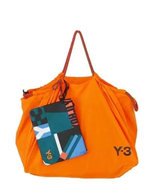 Y-3 Oversized Logo Print Tote Bag