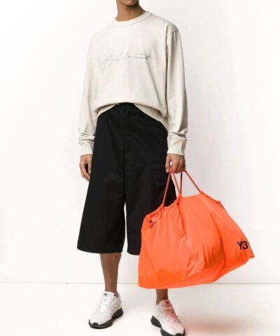 Y-3 Oversized Logo Print Tote Bag