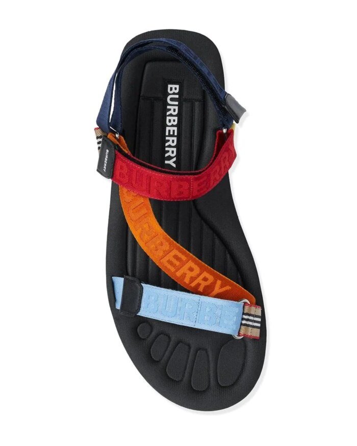 Burberry Women's Patterson Colorblock Logo Sport Sandals