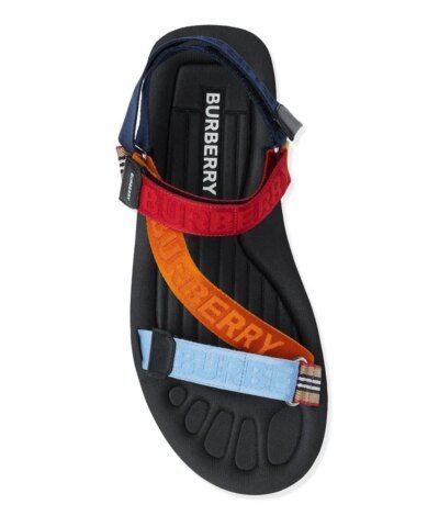 Burberry Patterson Colorblock Logo Sport Sandals