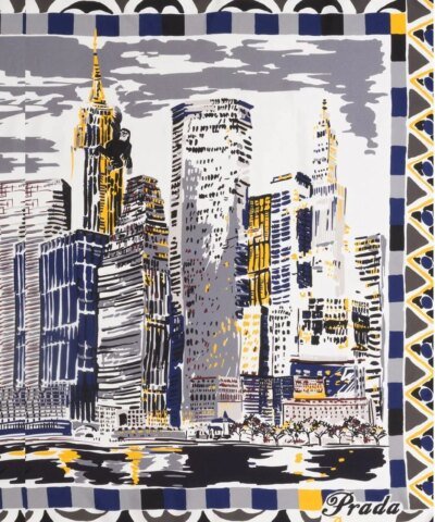 Prada Pittoresque New York Printed Foulard