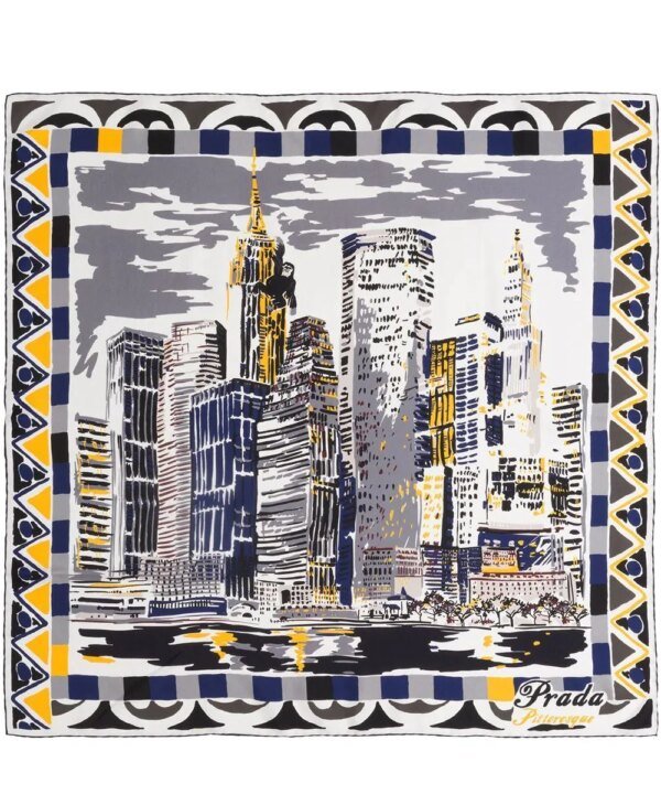 Prada Pittoresque New York Printed Foulard