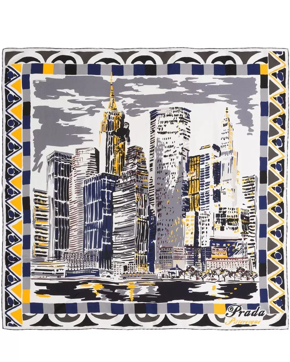 Prada Pittoresque New York Printed Foulard