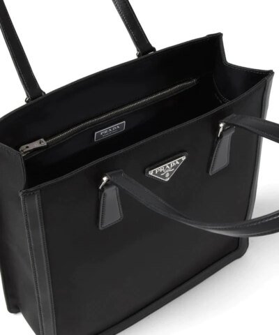 Prada Leather and Nylon Tote Bag