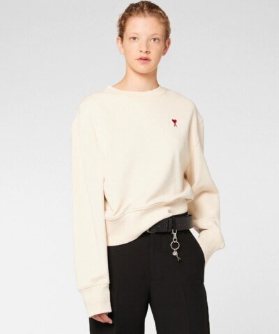 AMI Alexandre Mattiussi Crewneck Sweatshirt With Ami De Coeur Logo
