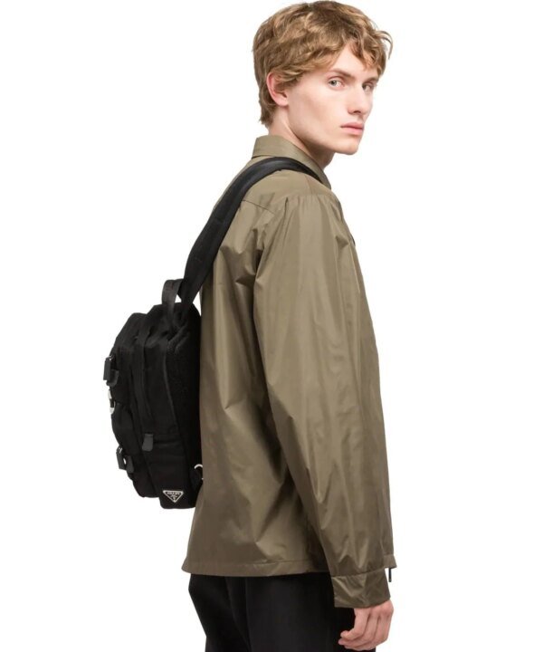 Prada Nylon Backpack In Black