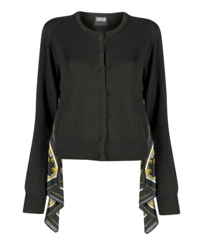 Versace Jeans Couture Foulard Accent Cardigan, Black