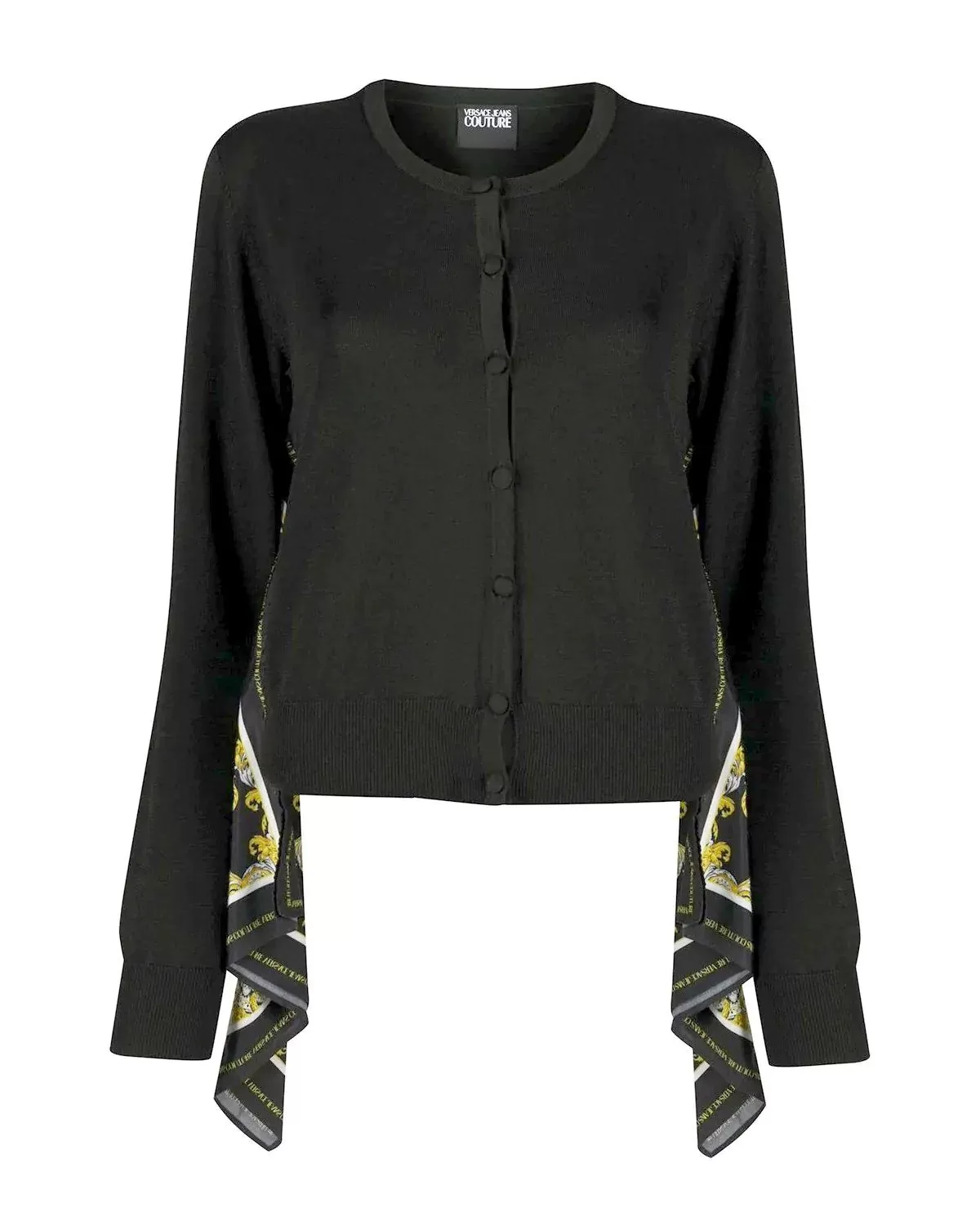 Versace Jeans Couture Foulard Accent Cardigan, Black