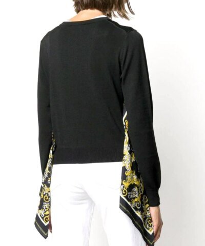 Versace Jeans Couture Foulard Accent Cardigan, Black