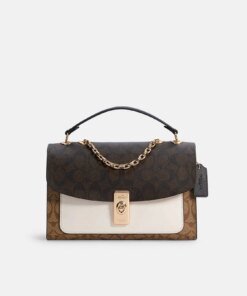 Coach Lane Shoulder Bag In Blocked Signature Canvas