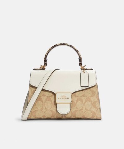 Coach Pepper Satchel In Signature Canvas