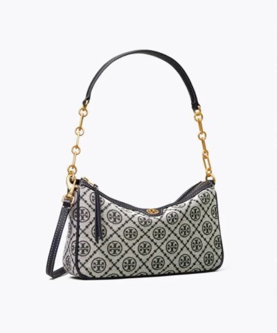 Tory Burch T Monogram Jacquard Studio Bag In Tory Navy