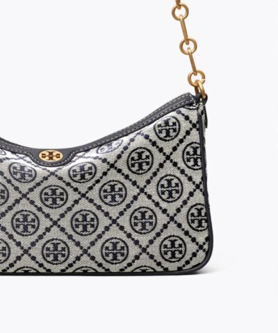 Tory Burch T Monogram Jacquard Studio Bag In Tory Navy