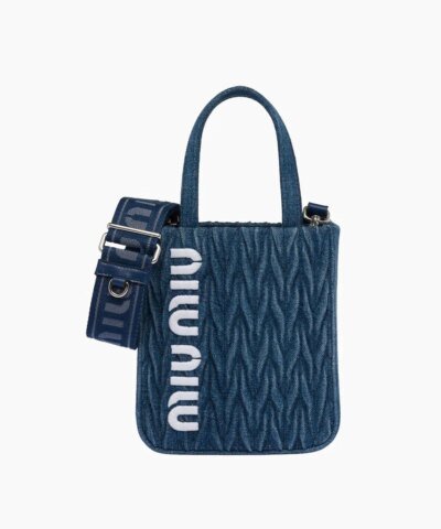 Miu Miu Matelassé Denim Handbag