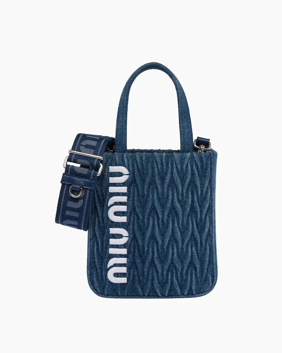 Miu Miu Matelassé Denim Handbag