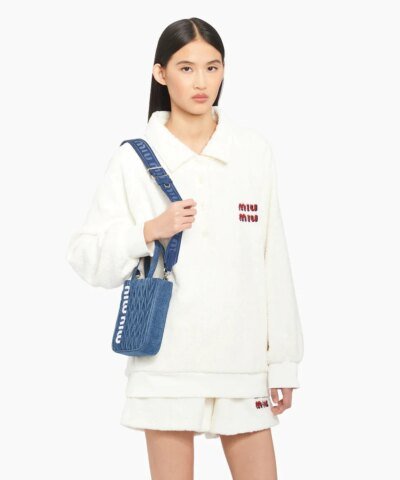 Miu Miu Matelassé Denim Handbag