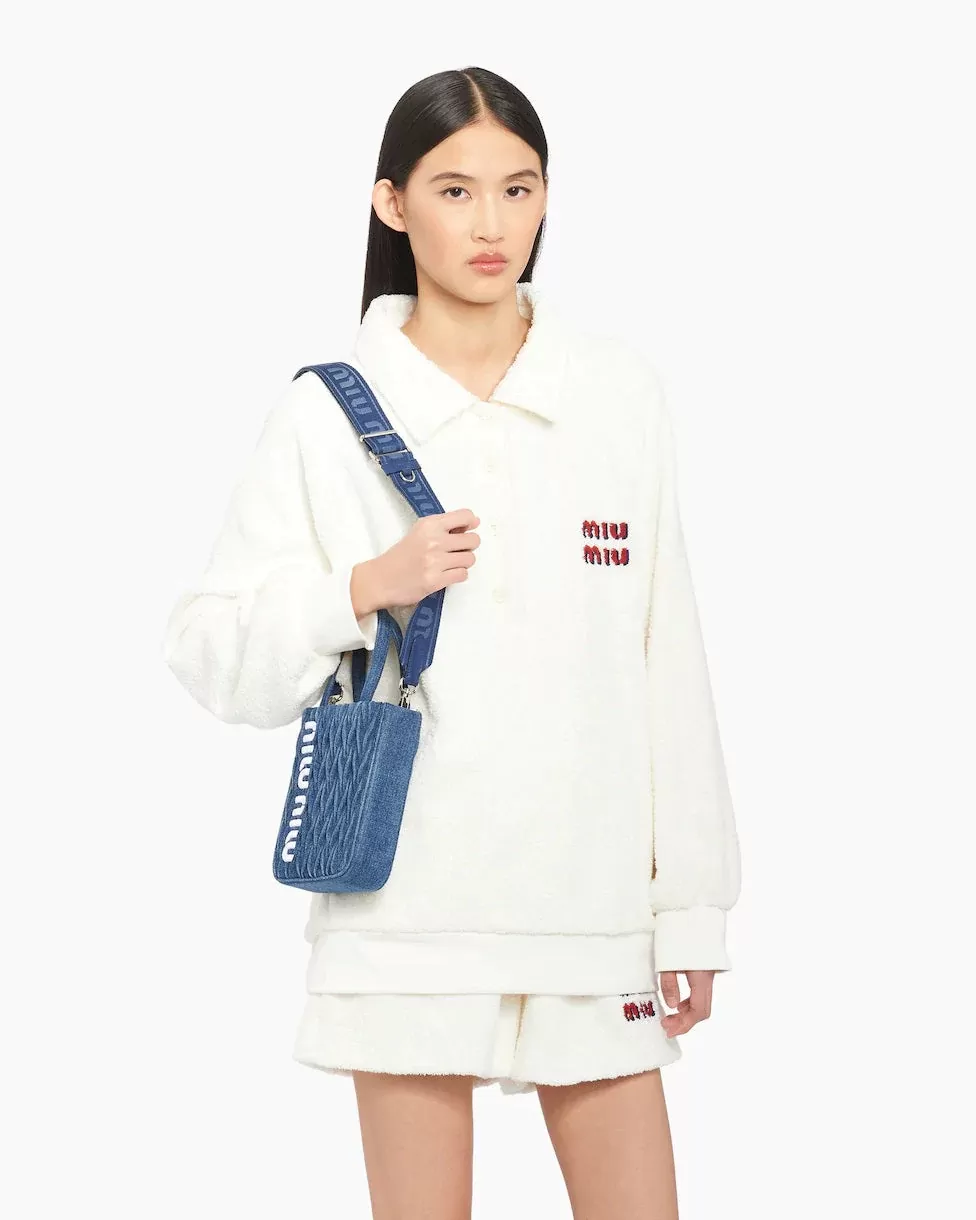 Miu Miu Matelassé Denim Handbag