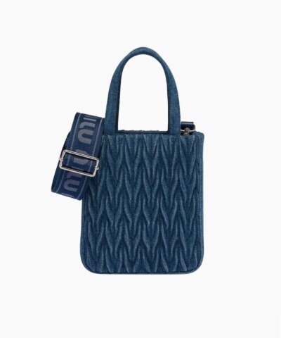 Miu Miu Matelassé Denim Handbag