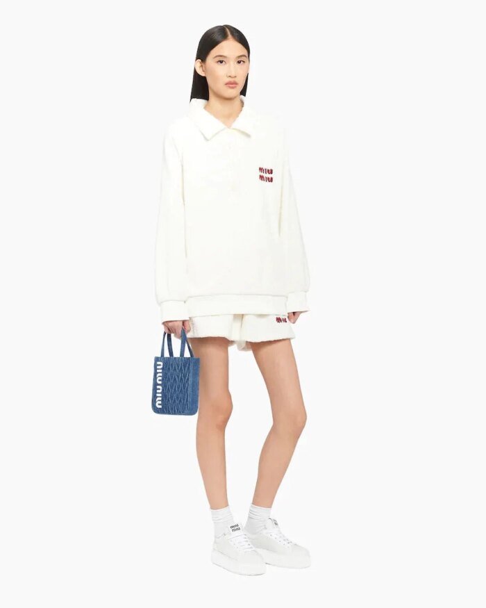 Miu Miu Matelassé Denim Handbag