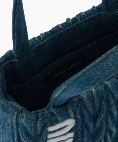 Miu Miu Matelassé Denim Handbag