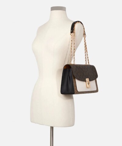 Coach Lane Shoulder Bag In Blocked Signature Canvas