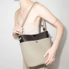 Chloe Small Key Bucket Bag In Linen & Shiny Calfskin