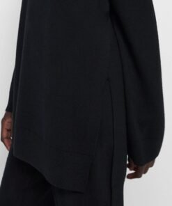 Theory Knit Tunic In Empire Wool, Black