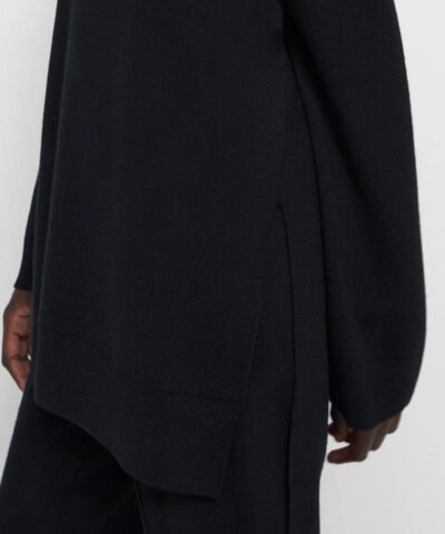 Theory Knit Tunic In Empire Wool, Black