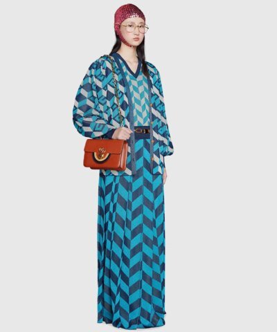 Gucci Lamé Jacquard Cardigan with Geometric G