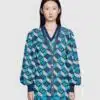 Gucci Lamé Jacquard Cardigan with Geometric G