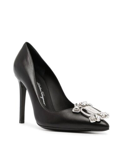 Salvatore Ferragamo Hailey Crystal-Embellished 100mm Pumps