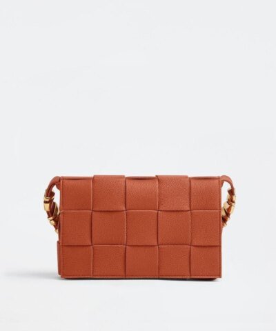 Bottega Veneta Cassette Leather Crossbody Bag, Maple