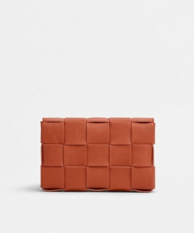 Bottega Veneta Cassette Leather Crossbody Bag, Maple