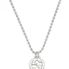 Gucci Sterling Silver Interlocking G Pendant Necklace, 21.65"
