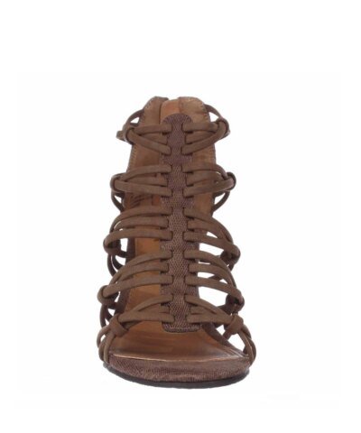 MIA Womens Mia Dylon Wedge Strappy Sandals - Taupe Vintage Lizard