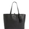 Tory Burch McGraw Leather Tote, Black