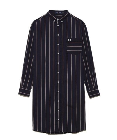Fred Perry Striped Collared Shirt Dress