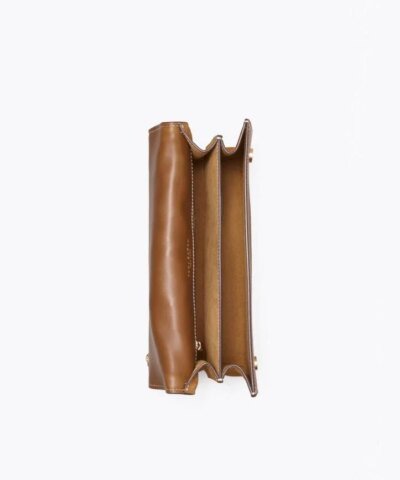 Tory Burch Miller Basket-Weave Shoulder Bag In Moose