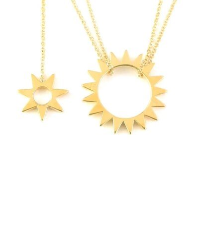 Apm Monaco Adjustable Necklace Whit Double Sun Pendants