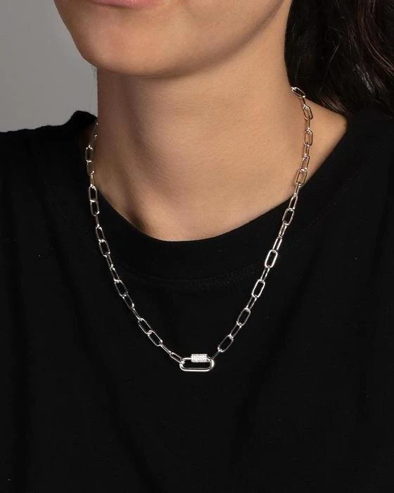 Apm Monaco Chain Necklace, Silver