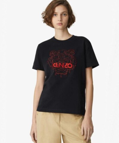 Kenzo Embroidered Tiger Loose T-Shirt, Black
