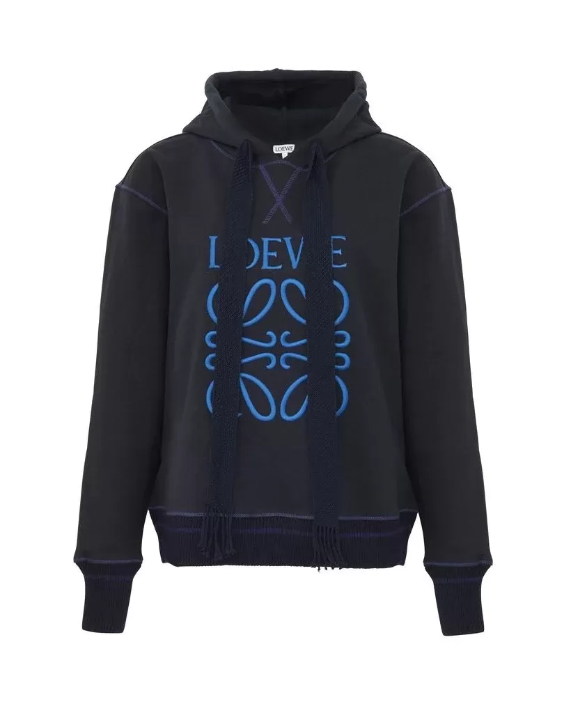 Loewe Anagram Logo-Embroidered Cotton-Jersey Hoody